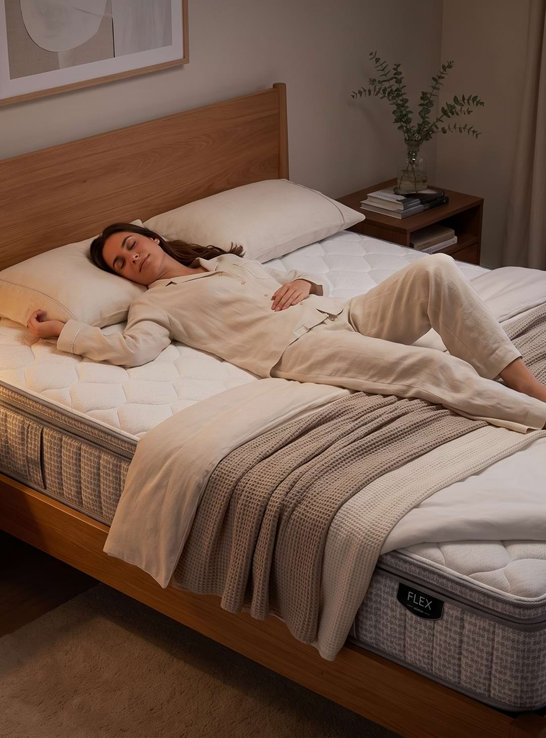 kobieta śpi na&nbsp;materacu Senly Flex