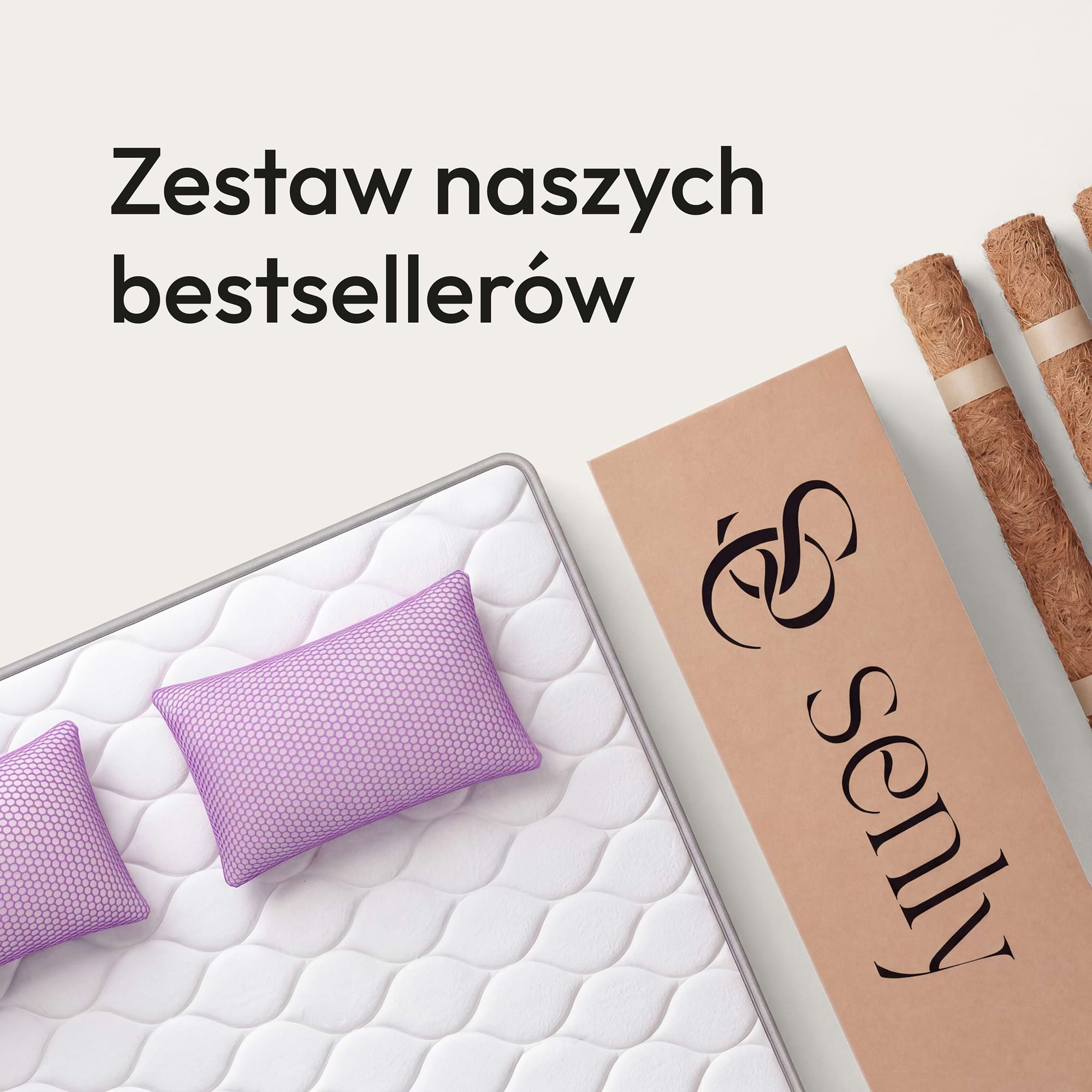 Zestaw bestsellerów z materacem i poduszkami