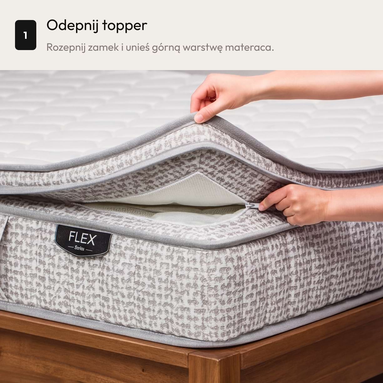 Materac Flex odepnij topper
