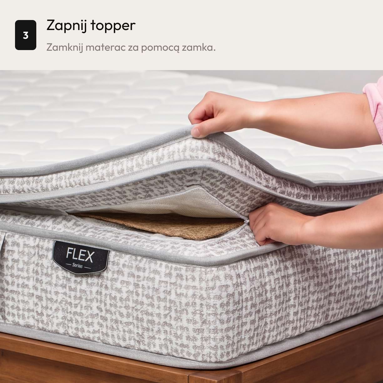 Materac Flex zapnij topper